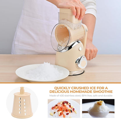 Rotary Cheese Grater Hand Crank, Kitchen Shredder Vegetable Slicer
