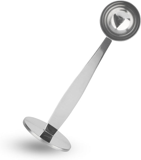 2-Inch-1 Coffee Scoops, 304 Stainless Steel Tablespoon Measure Spoon with Pressed Bottom for Coffee Bean Press Coffee Grinding Pressing（Silver15 ml）