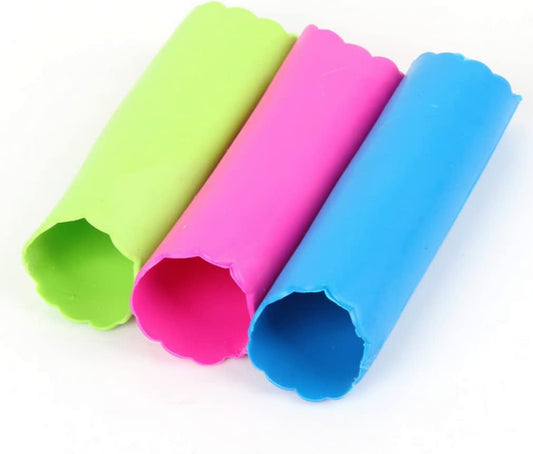 3pcs Silicone Garlic Cloves Peeler Skin Remover Press Roller Kitchen Tool Random Color