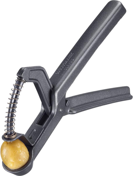 Olive Pitter "Black Edition" - Practical Handheld Device with Spring - Aluminium/Coated, Olivus, 16.9 x 10.5 x 2.7 cm, Anthracite
