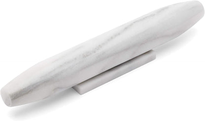 Fox Run French Marble Rolling Pin with Base, White, 3" x 12" x 3" Roller