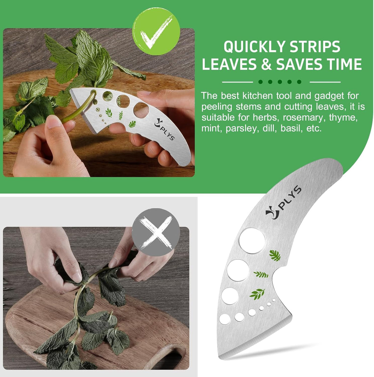 Plys Herb Stripper Tool for Basil,Parsley,Rosemary, Kitchen Gadgets 2026