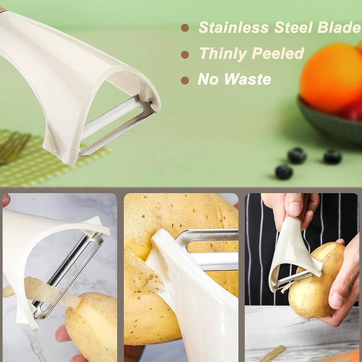Potato Peelers Stainless Steel Swivel Peelers Y-Shaped and I-Shaped Peeler