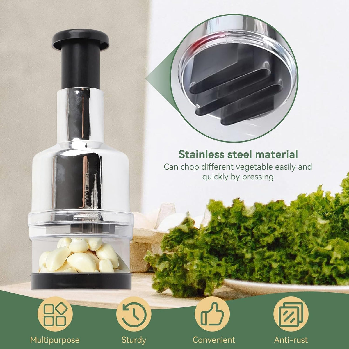 Vegetable Chopper, Food Chopper Hand Food Chopper Onion Chopper