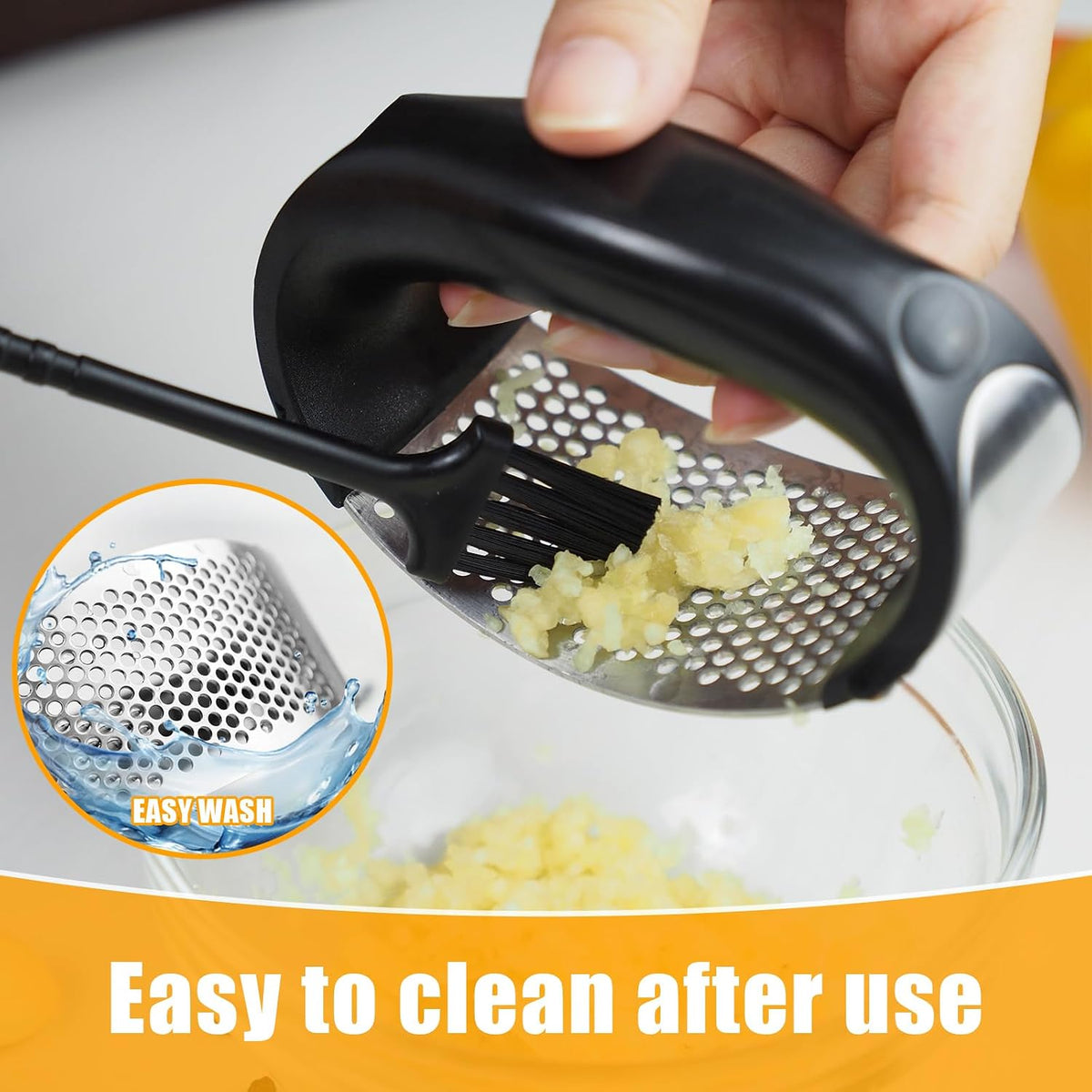 Heavy Duty Stainless Steel Garlic Mincer and Garlic Crusher