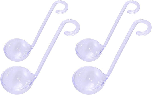 Plastic Mini Ladles in 2 Sizes, Set of 4, Clear