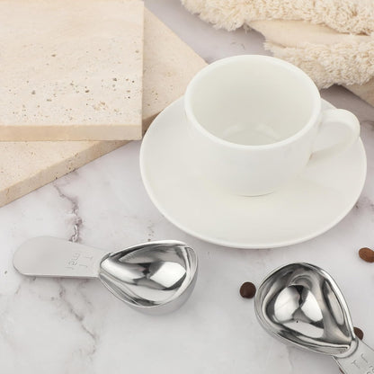 3pcs Coffee Scoop Tablespoon Metal Measuring Spoon, sliver 15ml