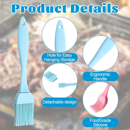 5 Pcs Silicone Basting Brush, Pastry Brushes Heat Resistant BPA Free