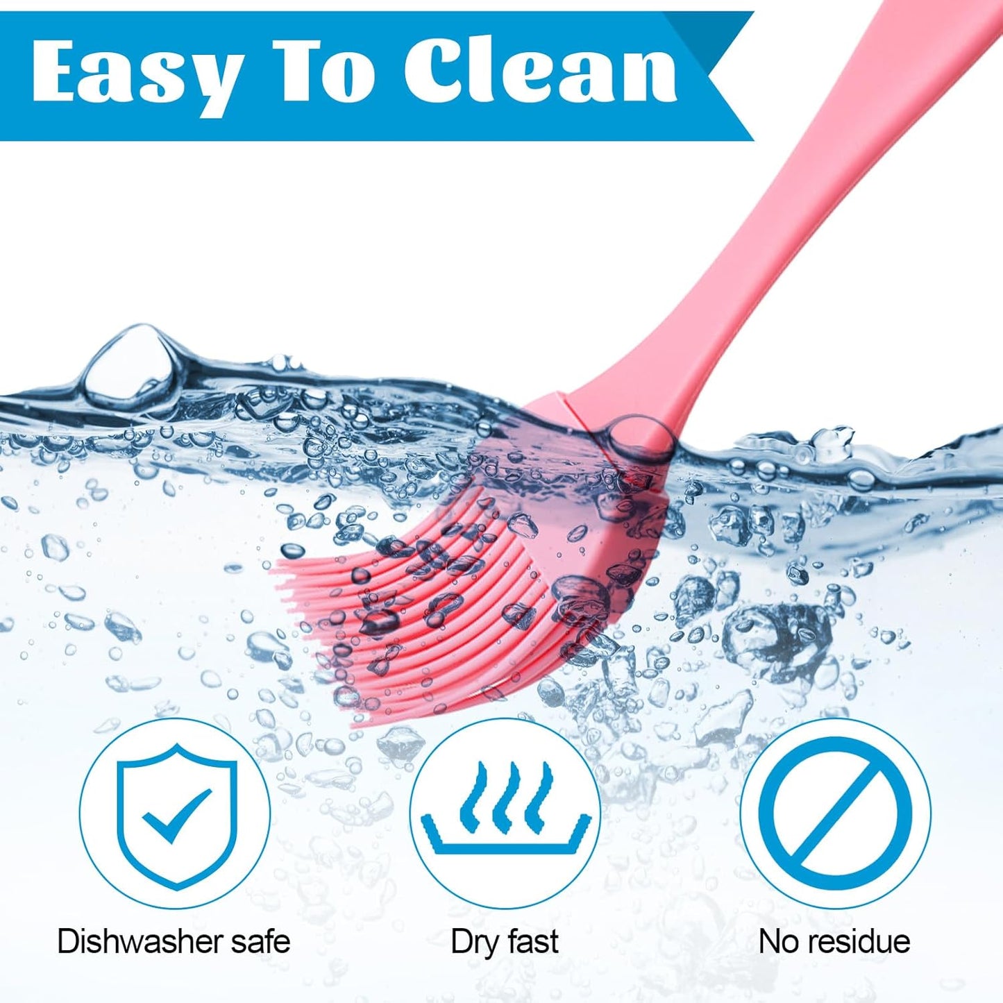 5 Pcs Silicone Basting Brush, Pastry Brushes Heat Resistant BPA Free