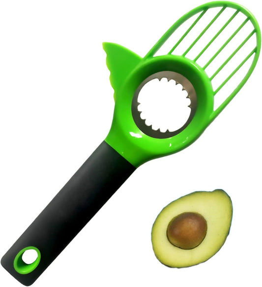 Avocado Slicer, 3 in 1 Avocado Cutter for Fruit and Vegetables Avocado Tool Avocado Slicer Avocado Knife-with Silicon Grip Handle Avocado Pitter- Dishwasher Safe