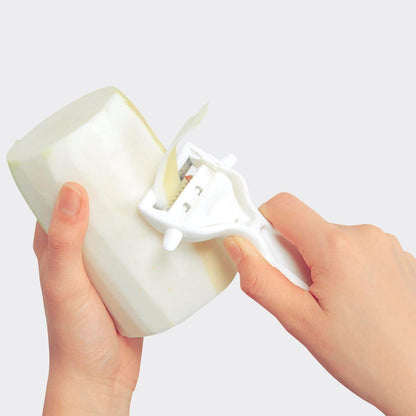 Corporation DH8013 KITCHEN Peeler, Switchable Shredded Peeler, Julienne, Potatoes, Sprout, Dishwasher Safe, White, Made in Japan