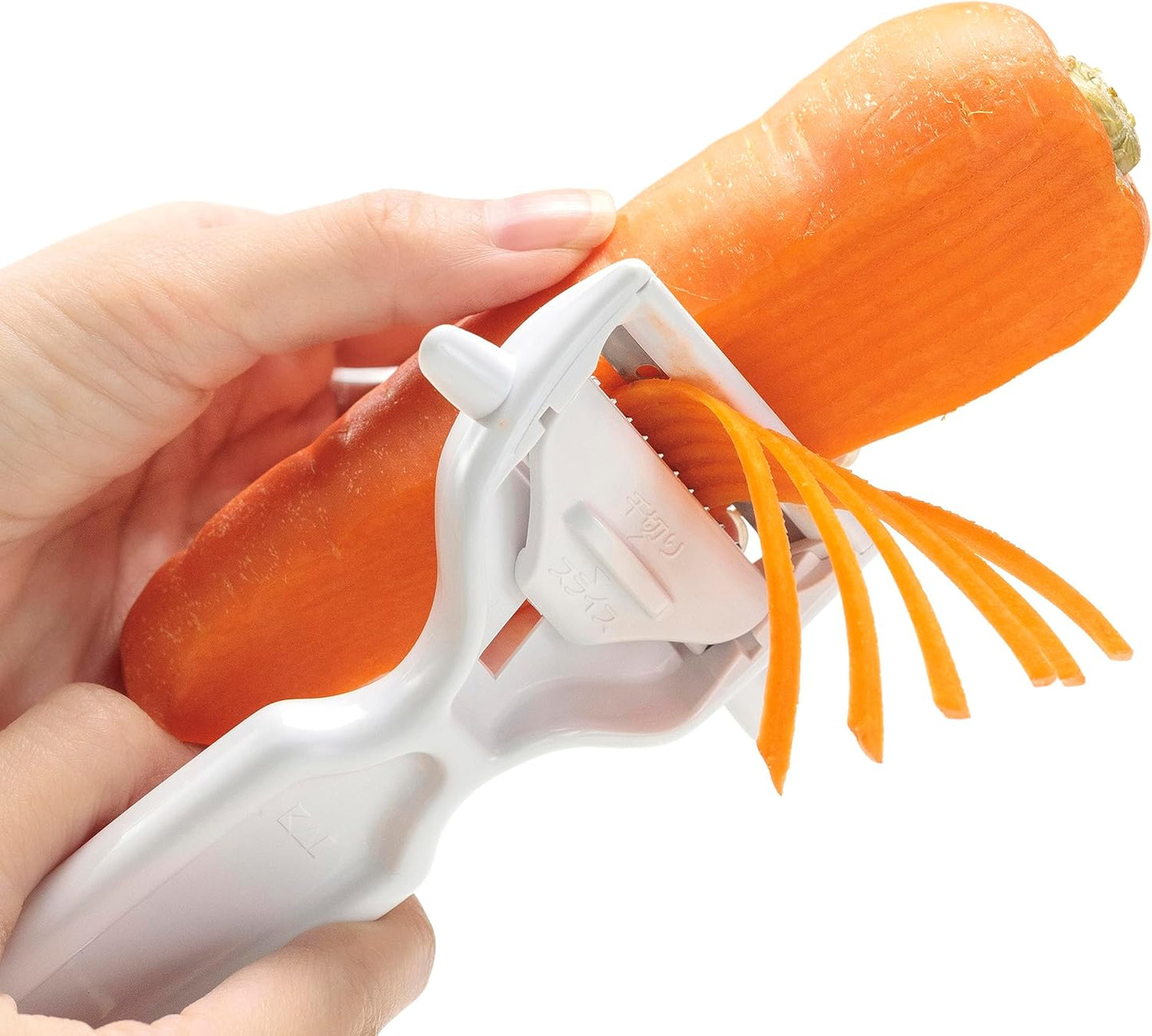 Corporation DH8013 KITCHEN Peeler, Switchable Shredded Peeler, Julienne, Potatoes, Sprout, Dishwasher Safe, White, Made in Japan