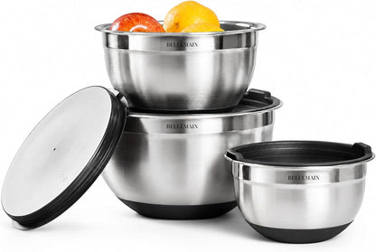 Stainless Steel Mixing Bowls with Airtight Lids Set - Set of 4