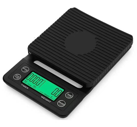 0.1g Precision Coffee Scale 3kg Digital Scale for Kitchen Use (Black) | 3kg/0.1g Precision Shot Scale Digital Scale for Espresso & Pour Over Coffee-Black