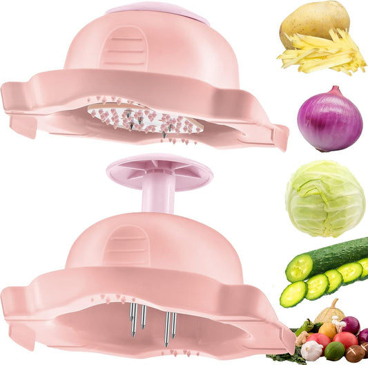 2 Pcs Pink Mandoline Slicer Finger Guard, Dishwasher Safe for Slicing & Grating, Cut Resistant Hand Guard for Mandolin Slicer, Box Grater, Peeler, V-slicer - Fits Vegetable, Fruit, Hard Cheese