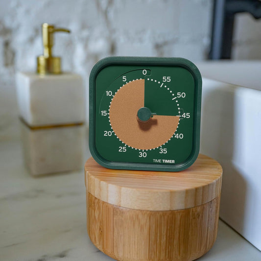 MOD Home - Metallic Series - Individual Sized 60 Minute Visual Countdown Timer for ADHD, Adults, Students, and Pomodoro with Silent Operation (Metallic Forest)