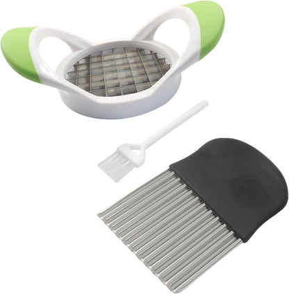 1 Pack Potato Fries Cutter - 304 Stainless Steel Handheld French Fry Slicer for Effortlessly Cut Potatoes, Carrots, Cucumbers & More