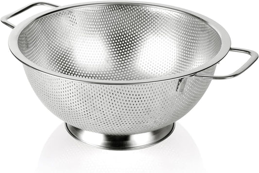 Colander Stainless Steel 3-Quart, Strainer Kitchen, Dishwasher Safe