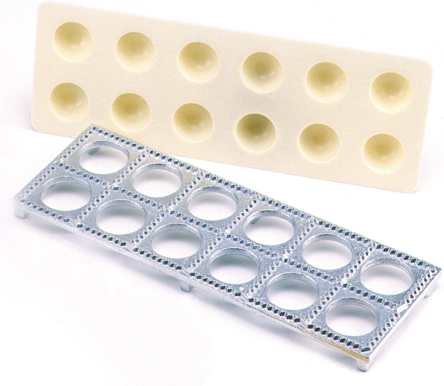 Ravioli Maker With Press 12 Inches, Metallic
