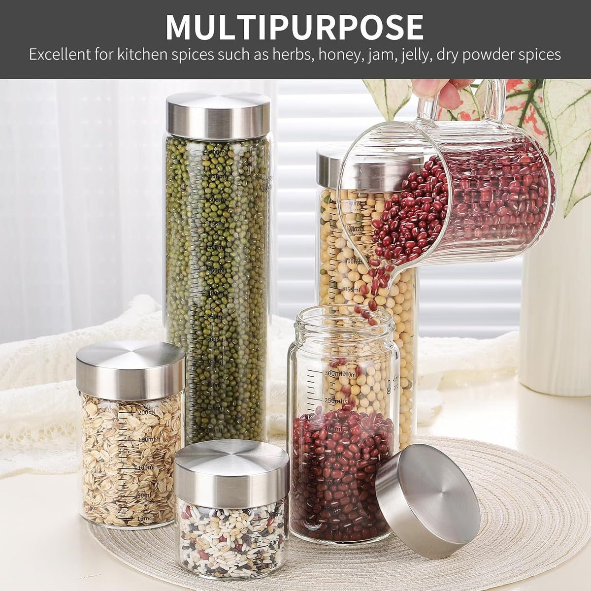 4 Oz Glass Jar with Lid, 2 Pack
