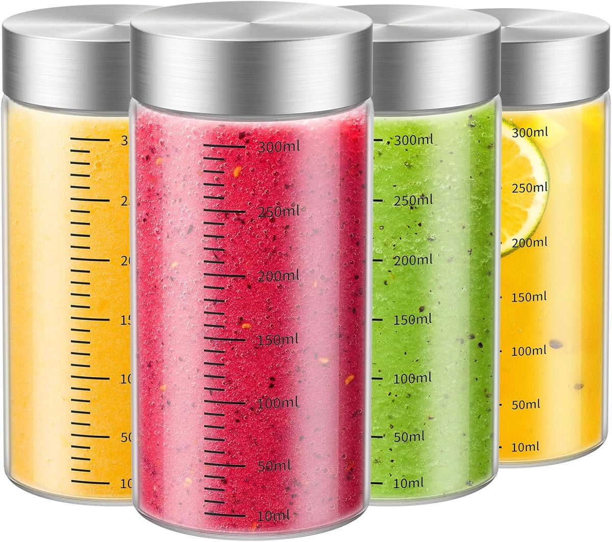 4 Oz Glass Jar with Lid, 2 Pack