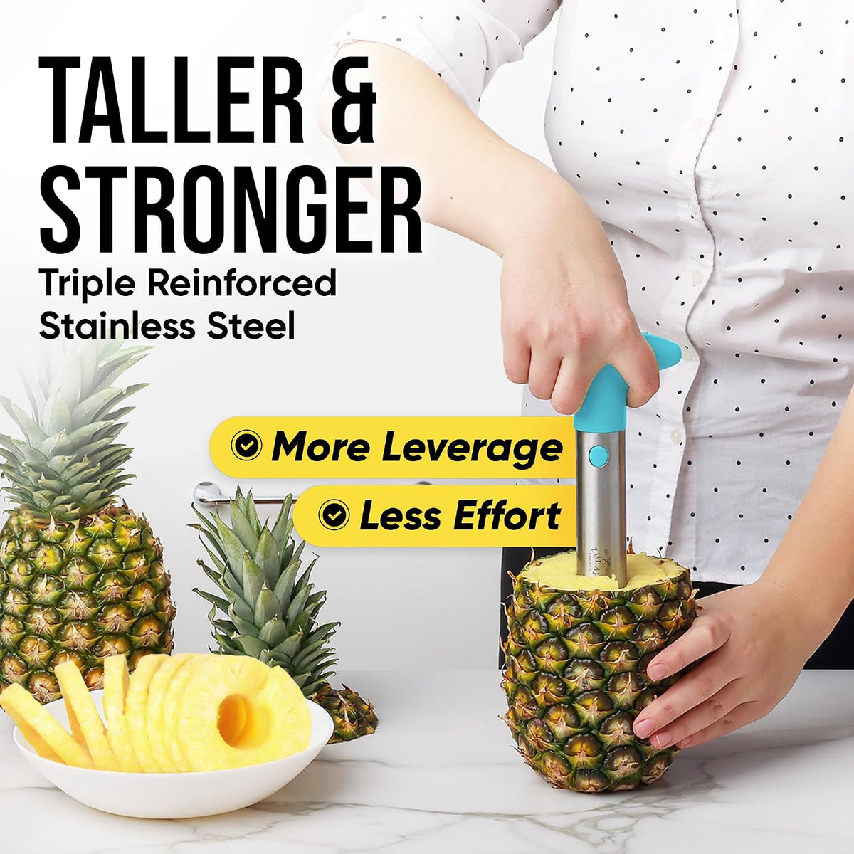 Stainless Steel Pineapple Corer, Slicer & Eye Peeler