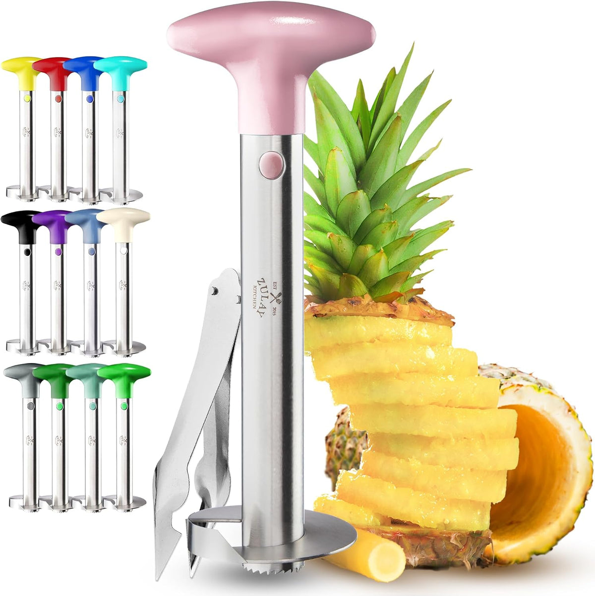 Stainless Steel Pineapple Corer, Slicer & Eye Peeler
