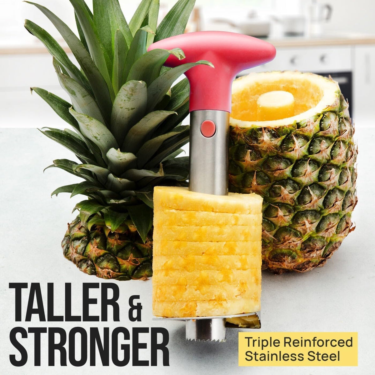 Stainless Steel Pineapple Corer, Slicer & Eye Peeler