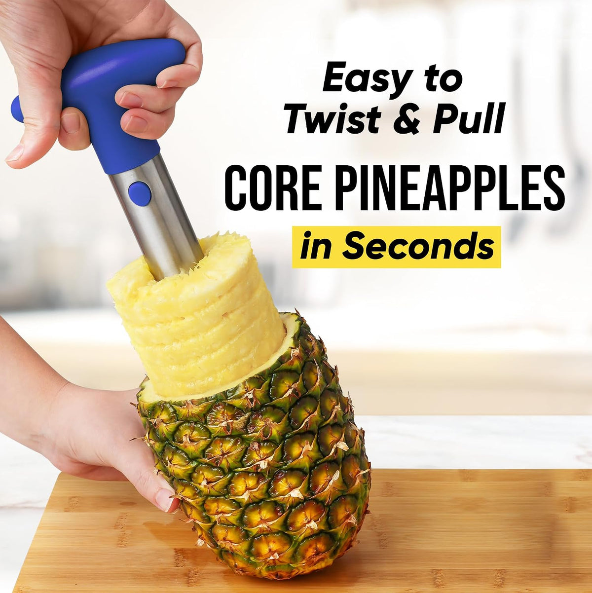 Stainless Steel Pineapple Corer, Slicer & Eye Peeler