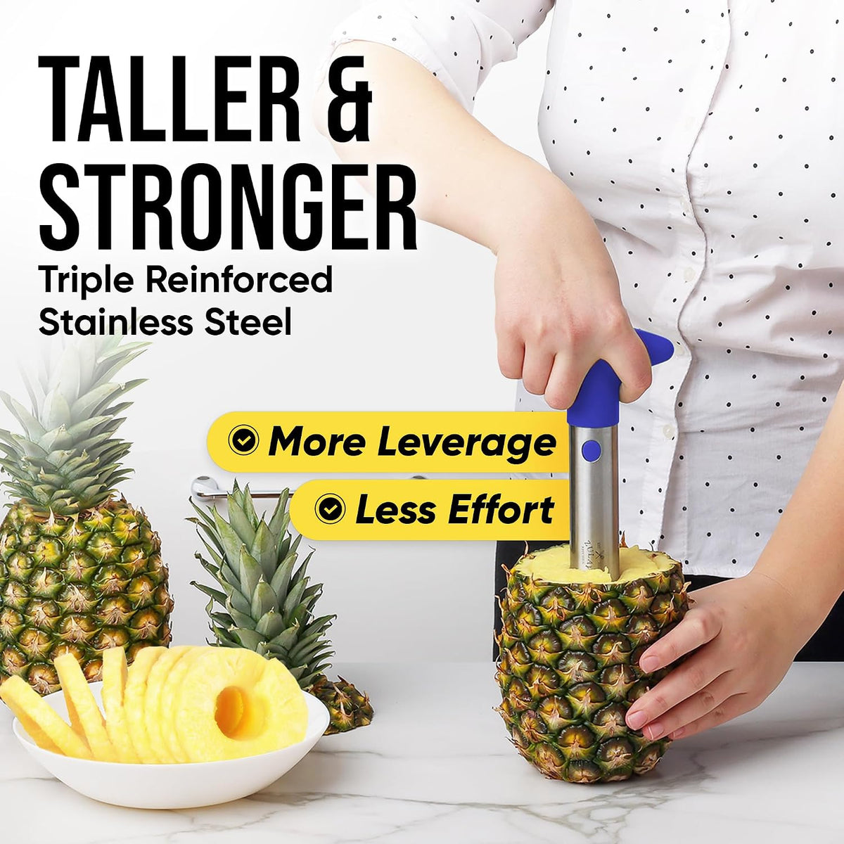Stainless Steel Pineapple Corer, Slicer & Eye Peeler