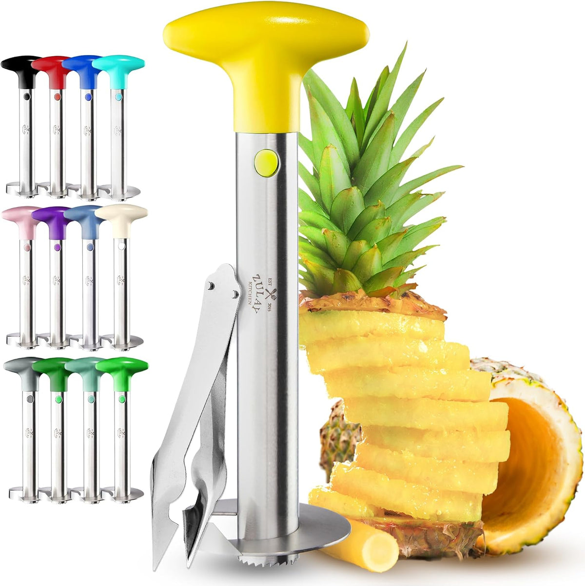 Stainless Steel Pineapple Corer, Slicer & Eye Peeler