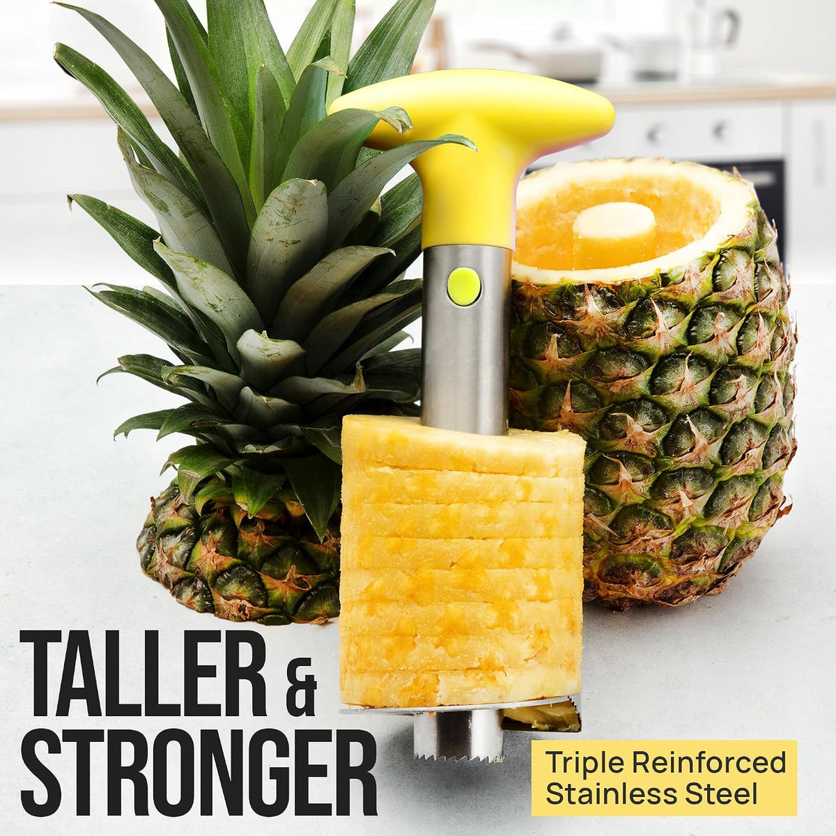Stainless Steel Pineapple Corer, Slicer & Eye Peeler