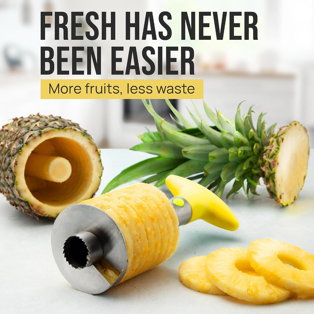 Stainless Steel Pineapple Corer, Slicer & Eye Peeler