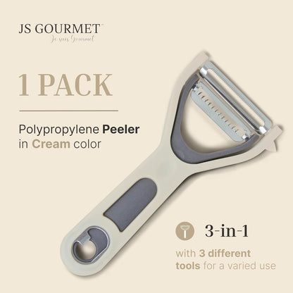 Vegetable Peeler 2-Piece Set – Swivel Cutter and Julienne Peeler with Bottle Opener and Built-in Eye Remover – Stainless Steel Blade with Comfortable Handle – Kitchen Tools & Accessories – Blue