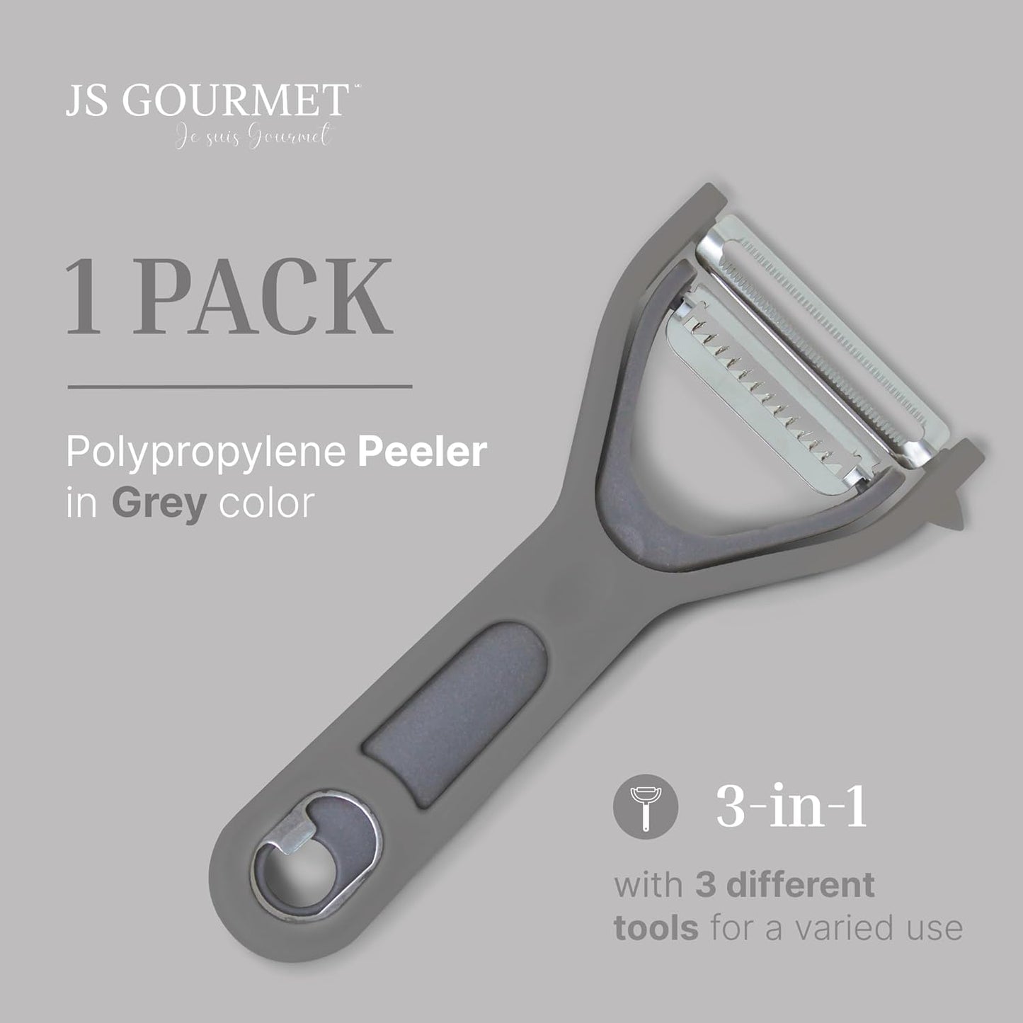 Vegetable Peeler 2-Piece Set – Swivel Cutter and Julienne Peeler with Bottle Opener and Built-in Eye Remover – Stainless Steel Blade with Comfortable Handle – Kitchen Tools & Accessories – Blue