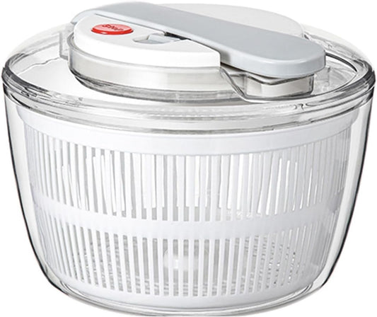 Salad Spinner with Colander and Draining System, 6.6 Quart Bowl, Green
