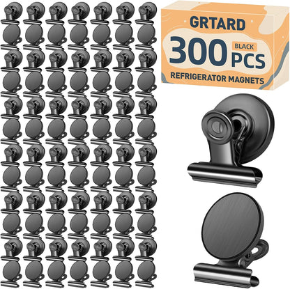 12 Pack Magnetic Clips, Fridge Magnets Refrigerator Magnets, Strong Magnetic Clips Heavy Duty, Whiteboard Magnet Clip for Office Home Classroom Organization Kitchen Accessories(Black)