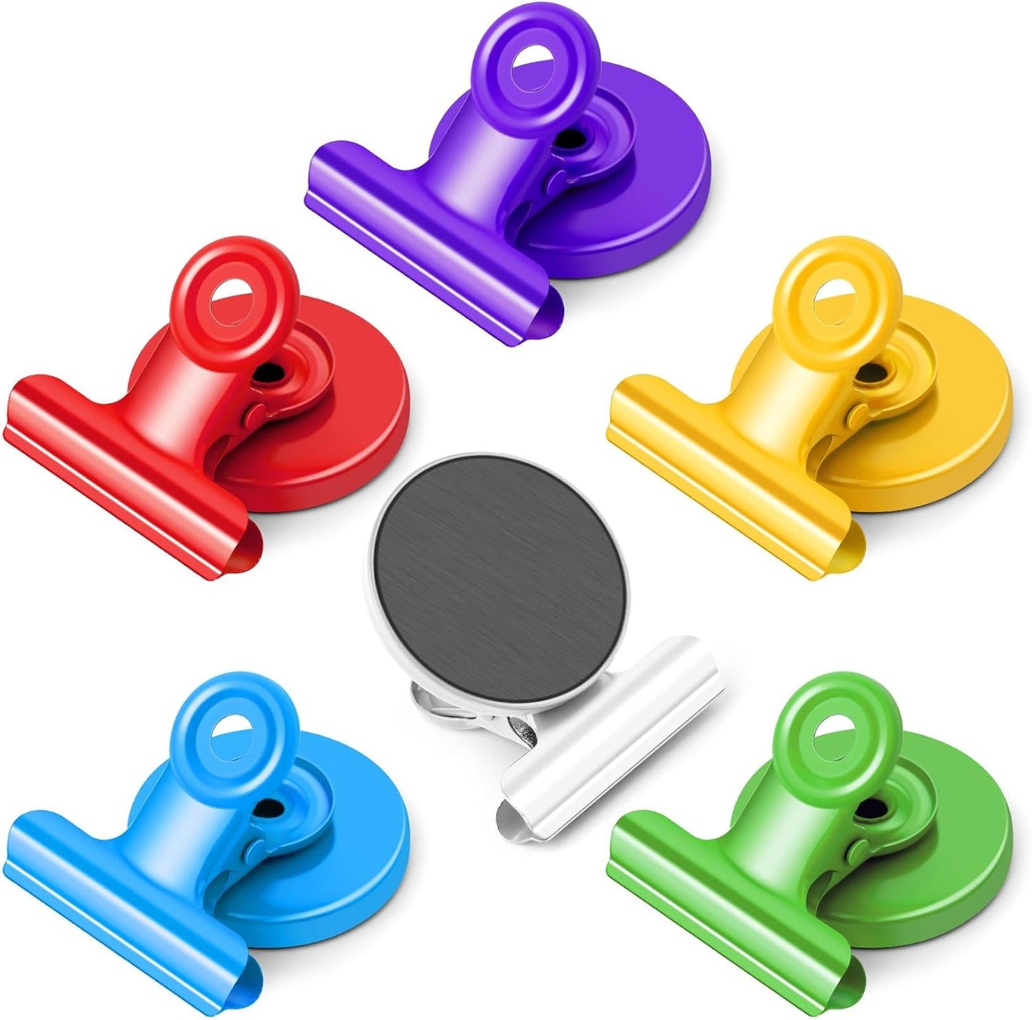 12 Pack Magnetic Clips, Fridge Magnets Refrigerator Magnets, Strong Magnetic Clips Heavy Duty, Whiteboard Magnet Clip for Office Home Classroom Organization Kitchen Accessories(Black)