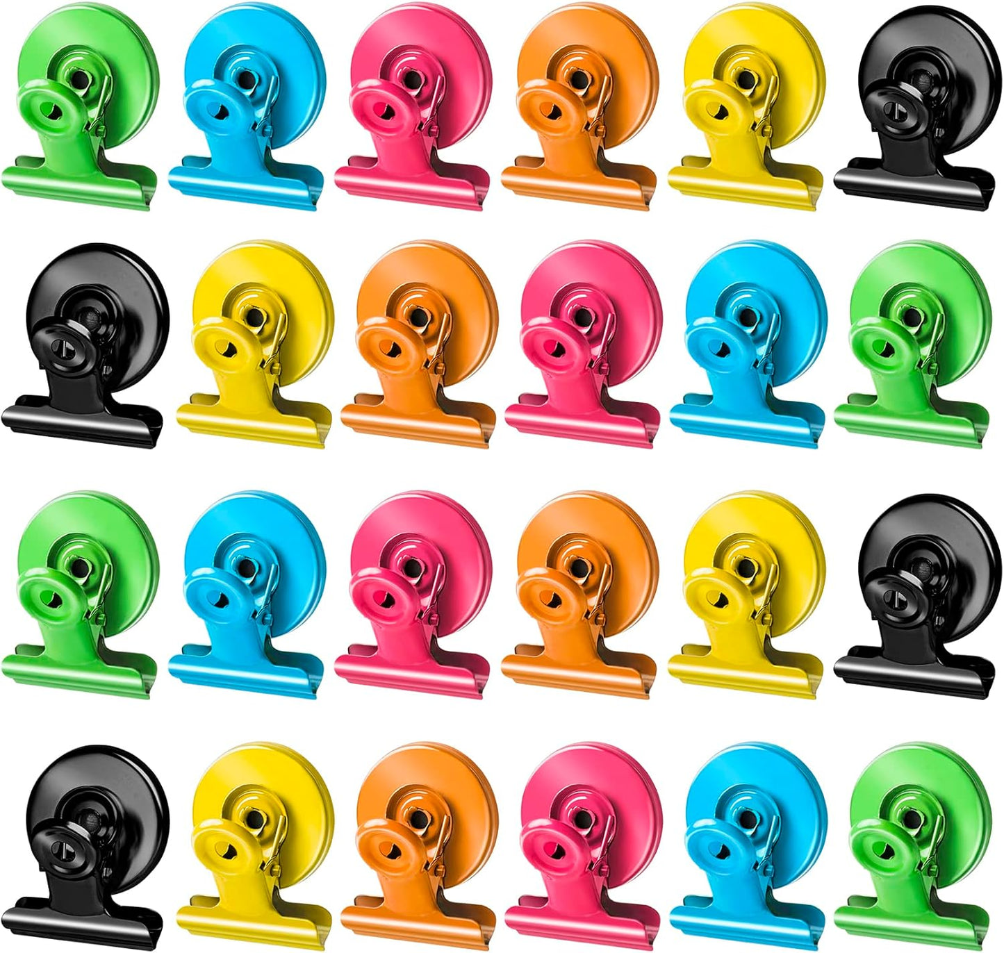 12 Pack Magnetic Clips, Fridge Magnets Refrigerator Magnets, Strong Magnetic Clips Heavy Duty, Whiteboard Magnet Clip for Office Home Classroom Organization Kitchen Accessories(Black)