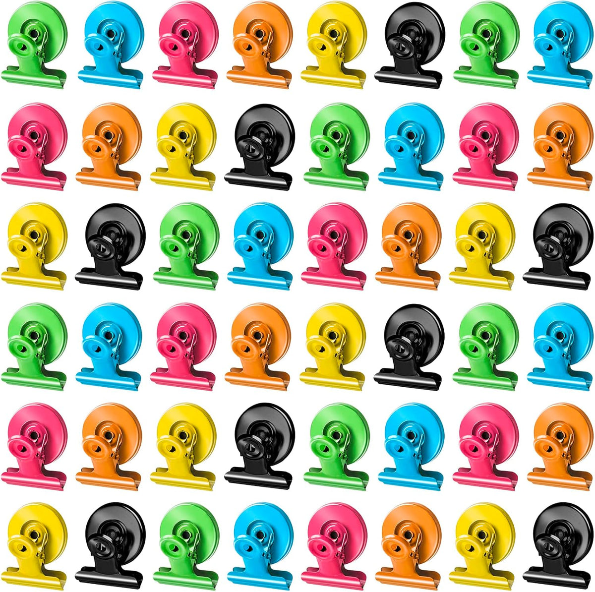 12 Pack Magnetic Clips, Fridge Magnets Refrigerator Magnets, Strong Magnetic Clips Heavy Duty, Whiteboard Magnet Clip for Office Home Classroom Organization Kitchen Accessories(Black)