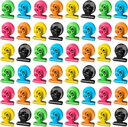12 Pack Magnetic Clips, Fridge Magnets Refrigerator Magnets, Strong Magnetic Clips Heavy Duty, Whiteboard Magnet Clip for Office Home Classroom Organization Kitchen Accessories(Black)