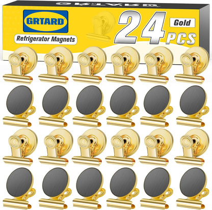12 Pack Magnetic Clips, Fridge Magnets Refrigerator Magnets, Strong Magnetic Clips Heavy Duty, Whiteboard Magnet Clip for Office Home Classroom Organization Kitchen Accessories(Black)