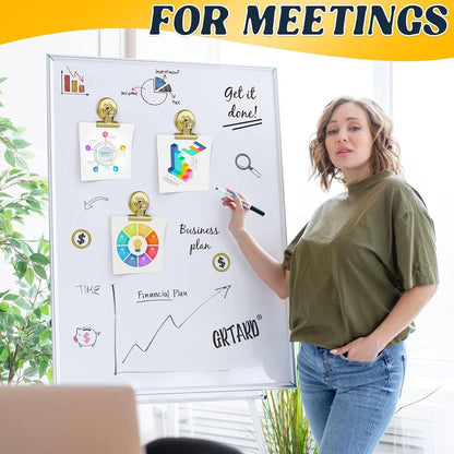 12 Pack Magnetic Clips, Fridge Magnets Refrigerator Magnets, Strong Magnetic Clips Heavy Duty, Whiteboard Magnet Clip for Office Home Classroom Organization Kitchen Accessories(Black)