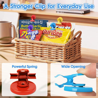 12 Pack Magnetic Clips, Fridge Magnets Refrigerator Magnets, Strong Magnetic Clips Heavy Duty, Whiteboard Magnet Clip for Office Home Classroom Organization Kitchen Accessories(Black)