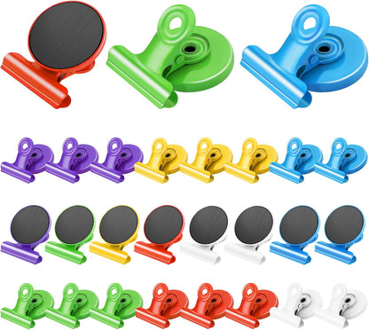 12 Pack Magnetic Clips, Fridge Magnets Refrigerator Magnets, Strong Magnetic Clips Heavy Duty, Whiteboard Magnet Clip for Office Home Classroom Organization Kitchen Accessories(Black)