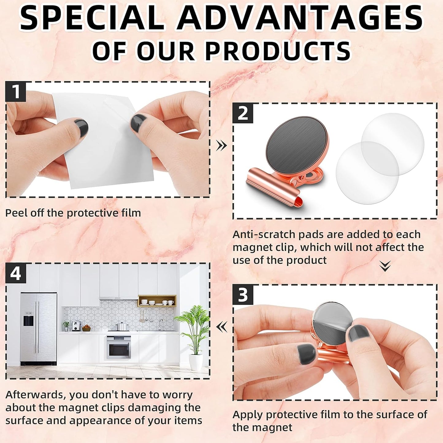 12 Pack Magnetic Clips, Fridge Magnets Refrigerator Magnets, Strong Magnetic Clips Heavy Duty, Whiteboard Magnet Clip for Office Home Classroom Organization Kitchen Accessories(Black)