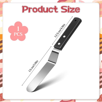 6" Icing Spatula, Professional Angled Offset Spatula Stainless Steel Cake Spatulas Frosting Spatulas with Durable Handle Cake Icing Tools for Cakes Decorating, Pastry, Baking