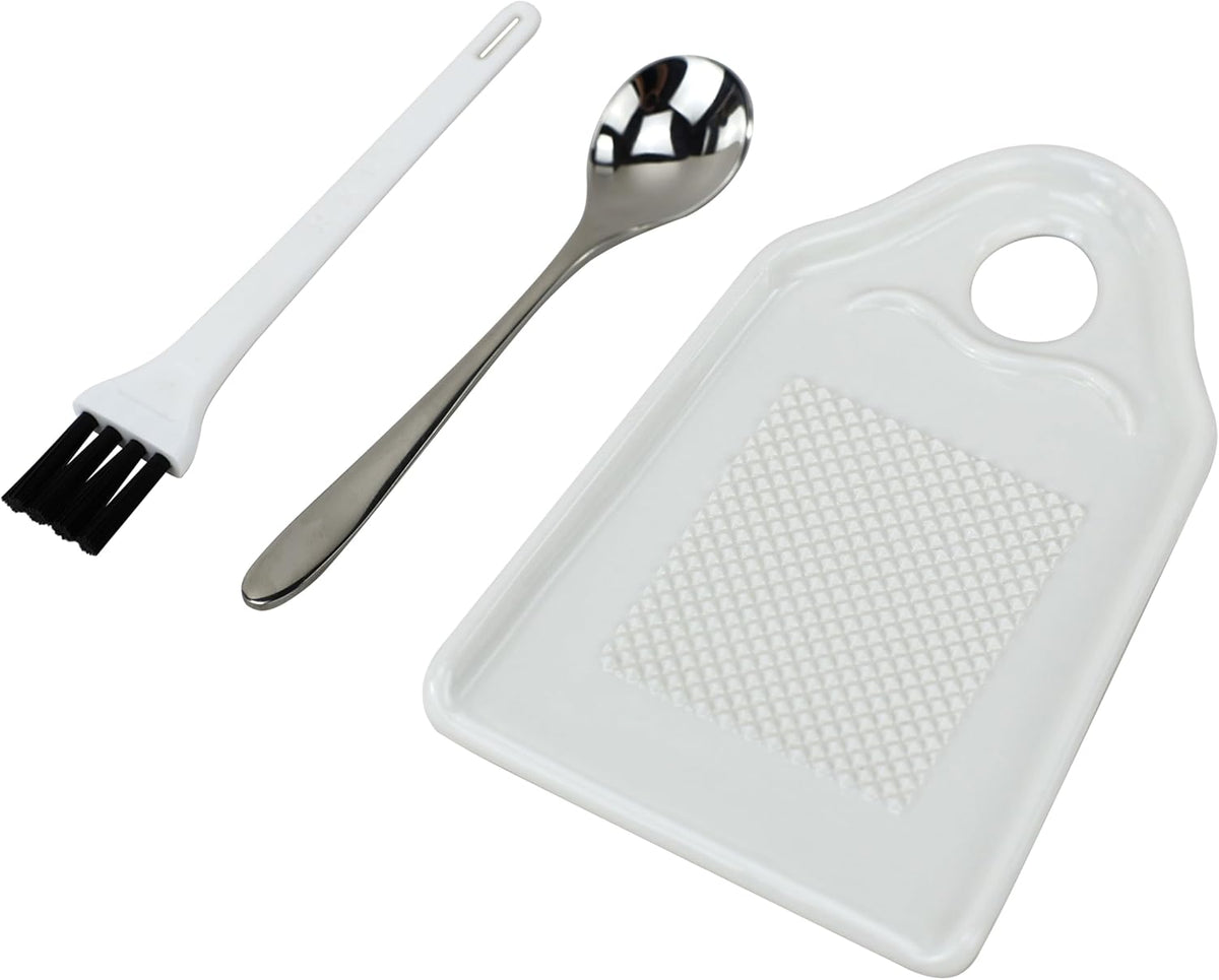Porcelain Grater Plate Grinding Dish, Cooking Preparation Tool
