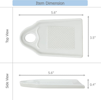 Porcelain Grater Plate Grinding Dish, Cooking Preparation Tool
