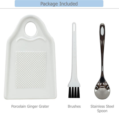 Porcelain Grater Plate Grinding Dish, Cooking Preparation Tool